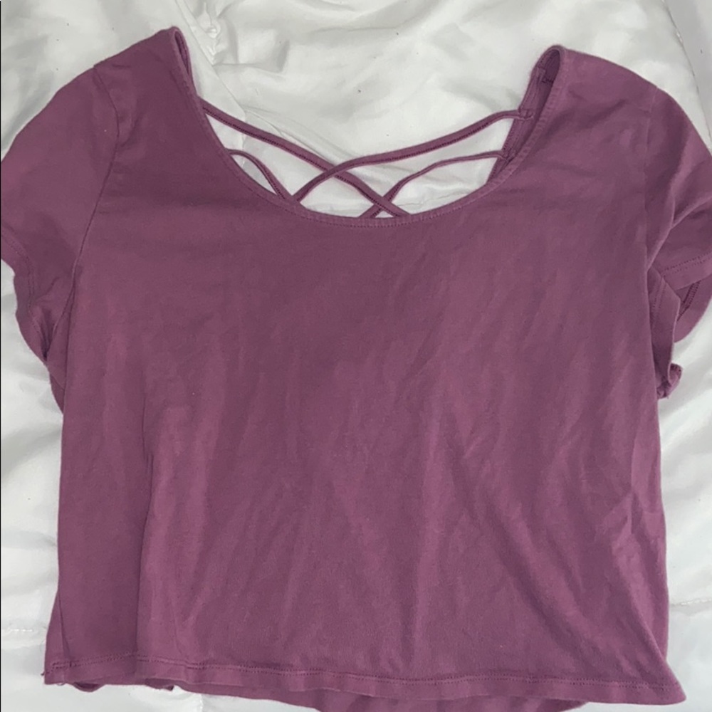 pink crop top